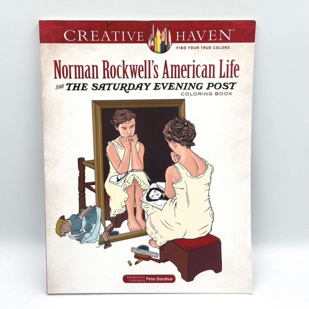 Creative Haven Norman Rockwell American Life Adult Coloring Book